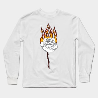 Burning Rose Long Sleeve T-Shirt